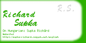 richard supka business card